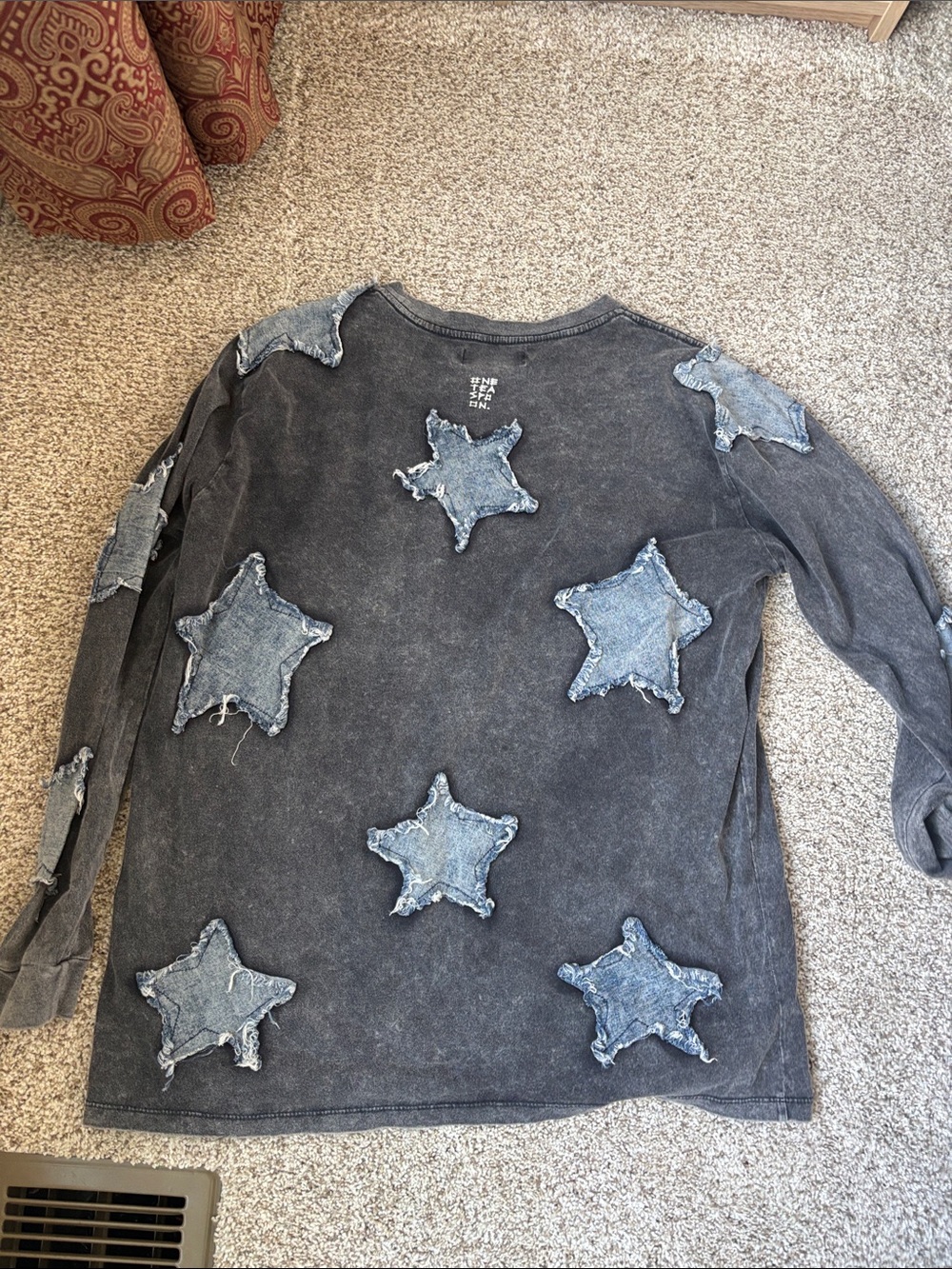 One Teaspoon Gray Star shirt - Picture 2 of 3